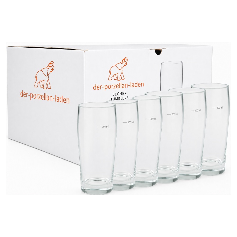 Arcoroc Willi Becher 400 ml geeicht auf 300 ml 6er Set