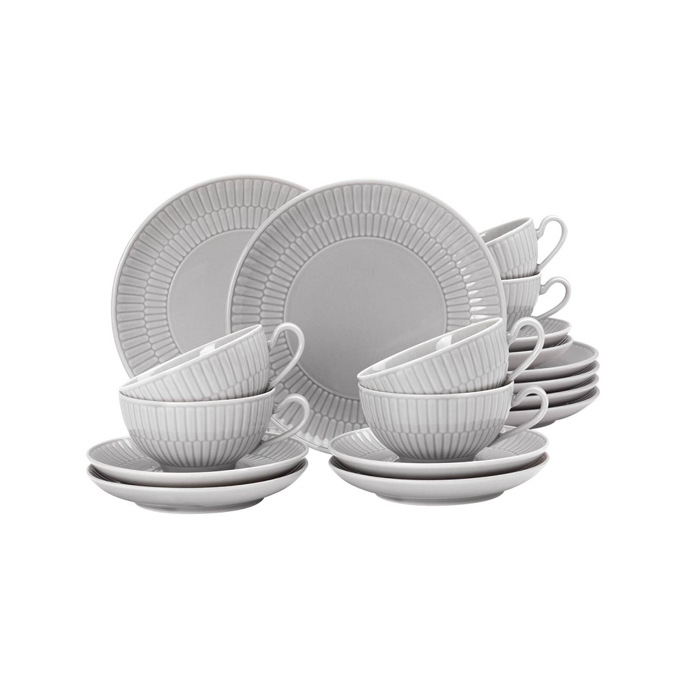 Seltmann Weiden Amina silbergrau Teeservice 18 tlg. klein