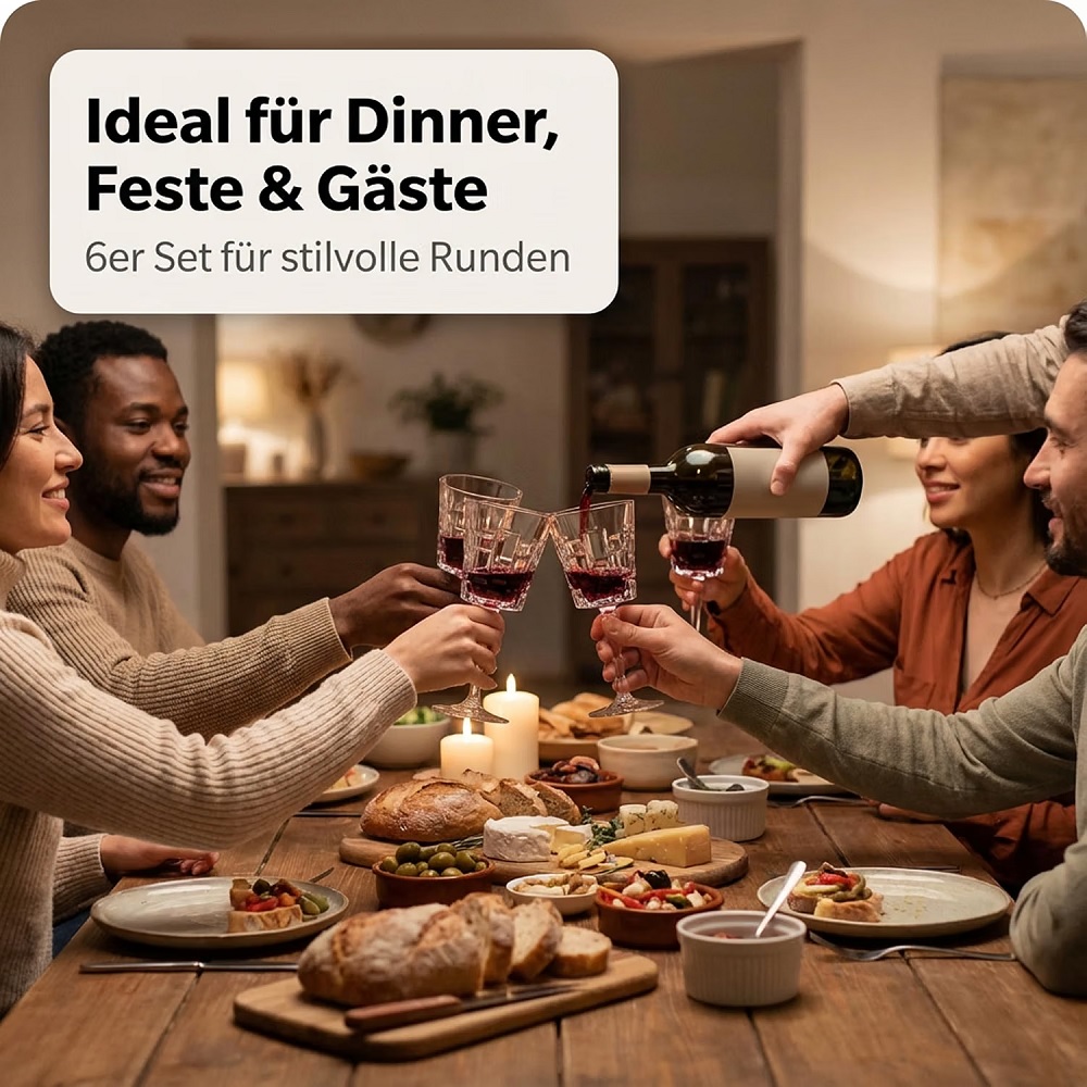 Der-Porzellan-Laden by RCR Etna Goblet 2 Weingläser 280 ml 6er Set