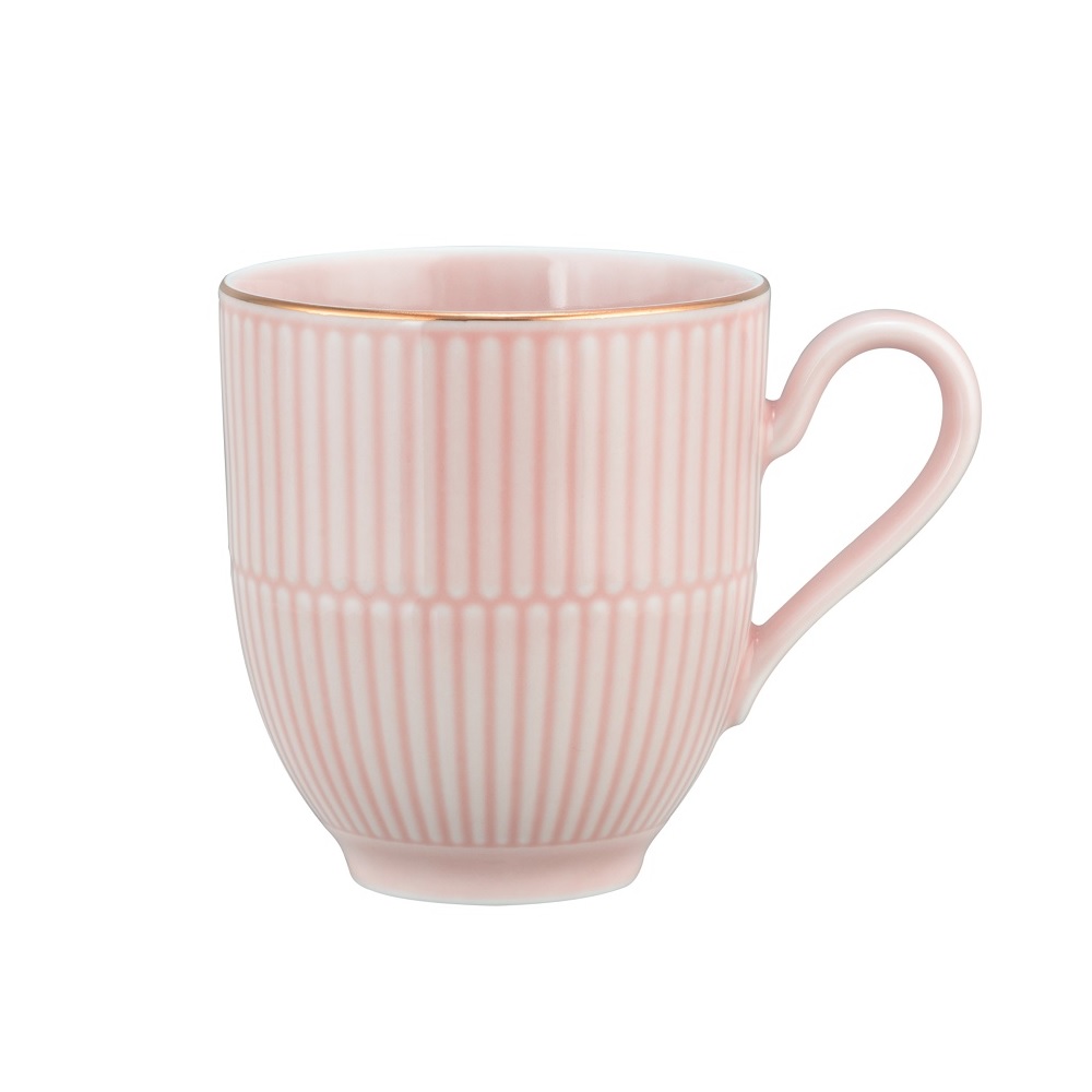 Seltmann Weiden Amina rosè/Goldrand Becher mit Henkel 0,35 l