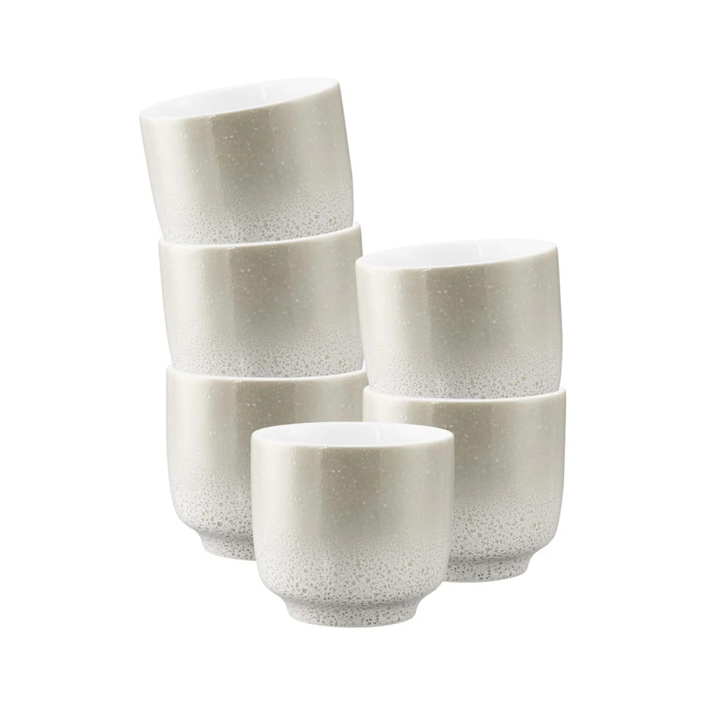 Seltmann Weiden Sento Home Aura cream Cappuccinoobertasse 0,30 l ohne Henkel 6er Set