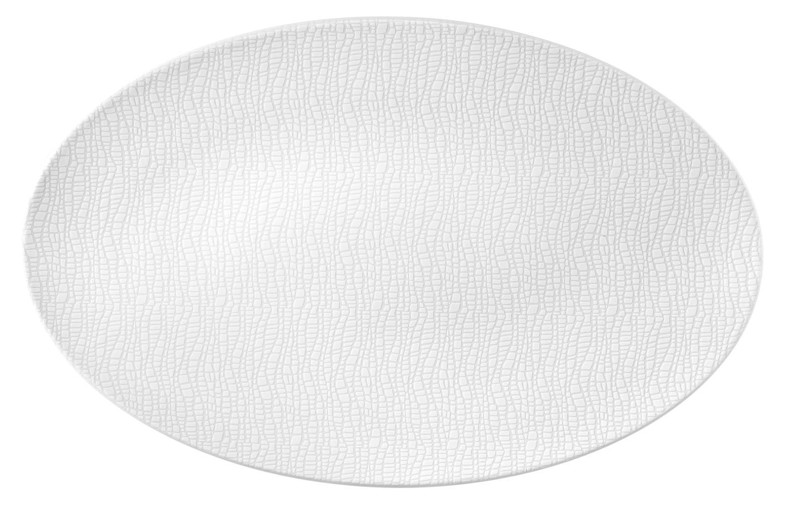 Seltmann Weiden L Fashion luxury white Servierplatte oval 40x26 cm