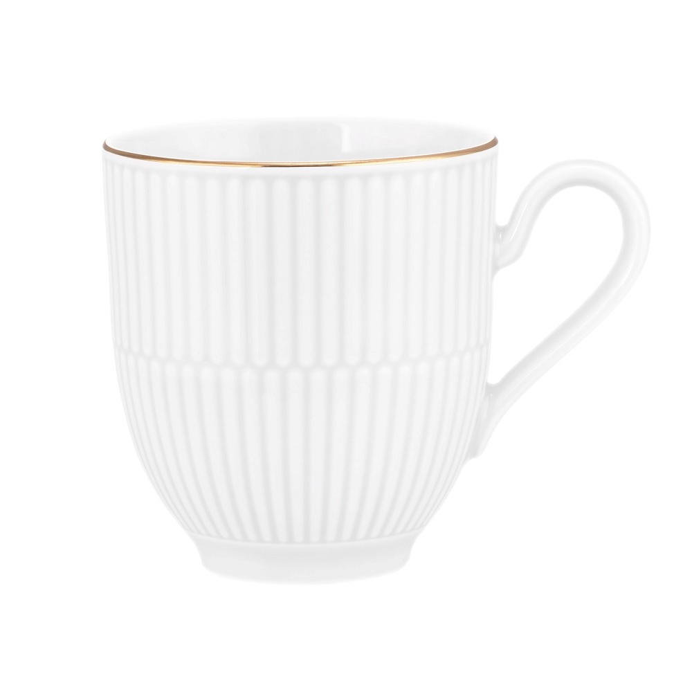 Seltmann Weiden Amina weiß/Goldrand Becher mit Henkel 0,35 l