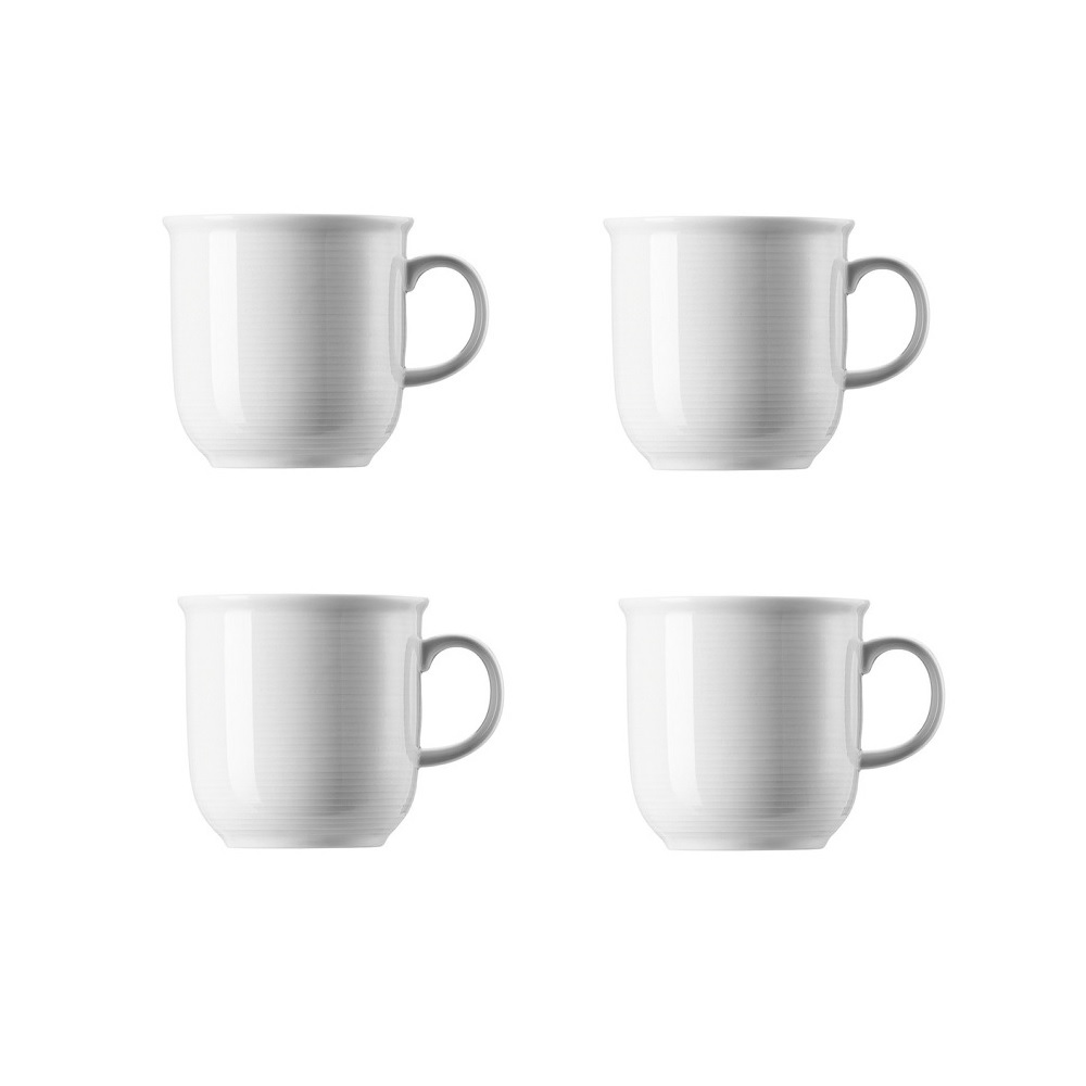 Thomas Trend Weiss Becher mit Henkel groß 0,36 l 4er Set