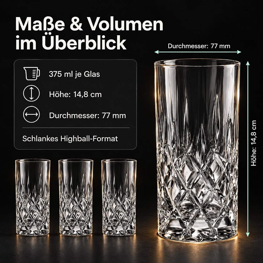 Der-Porzellan-Laden by Nachtmann Noblesse Longdrinkglas 4er Set