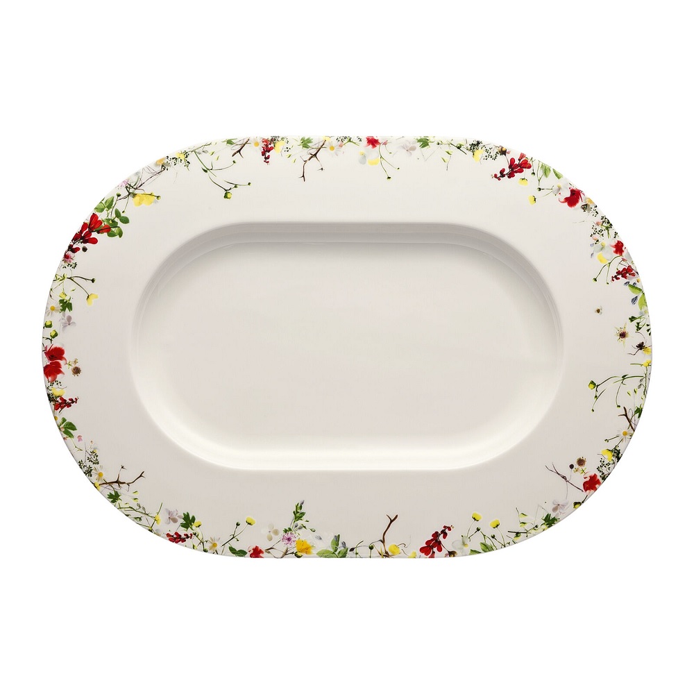 Rosenthal Brillance Bone China Fleurs Sauvages Servierplatte oval 41 cm