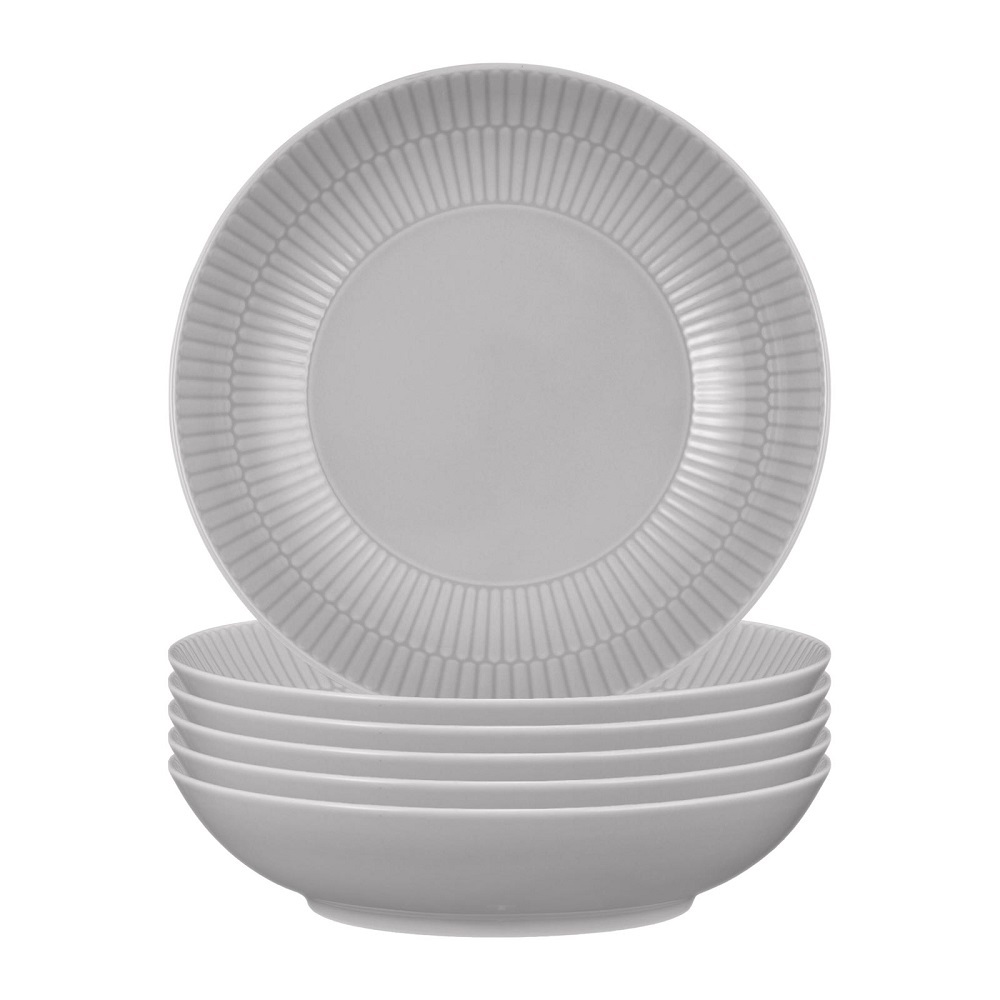 Seltmann Weiden Amina silbergrau  Suppenteller 6er Set