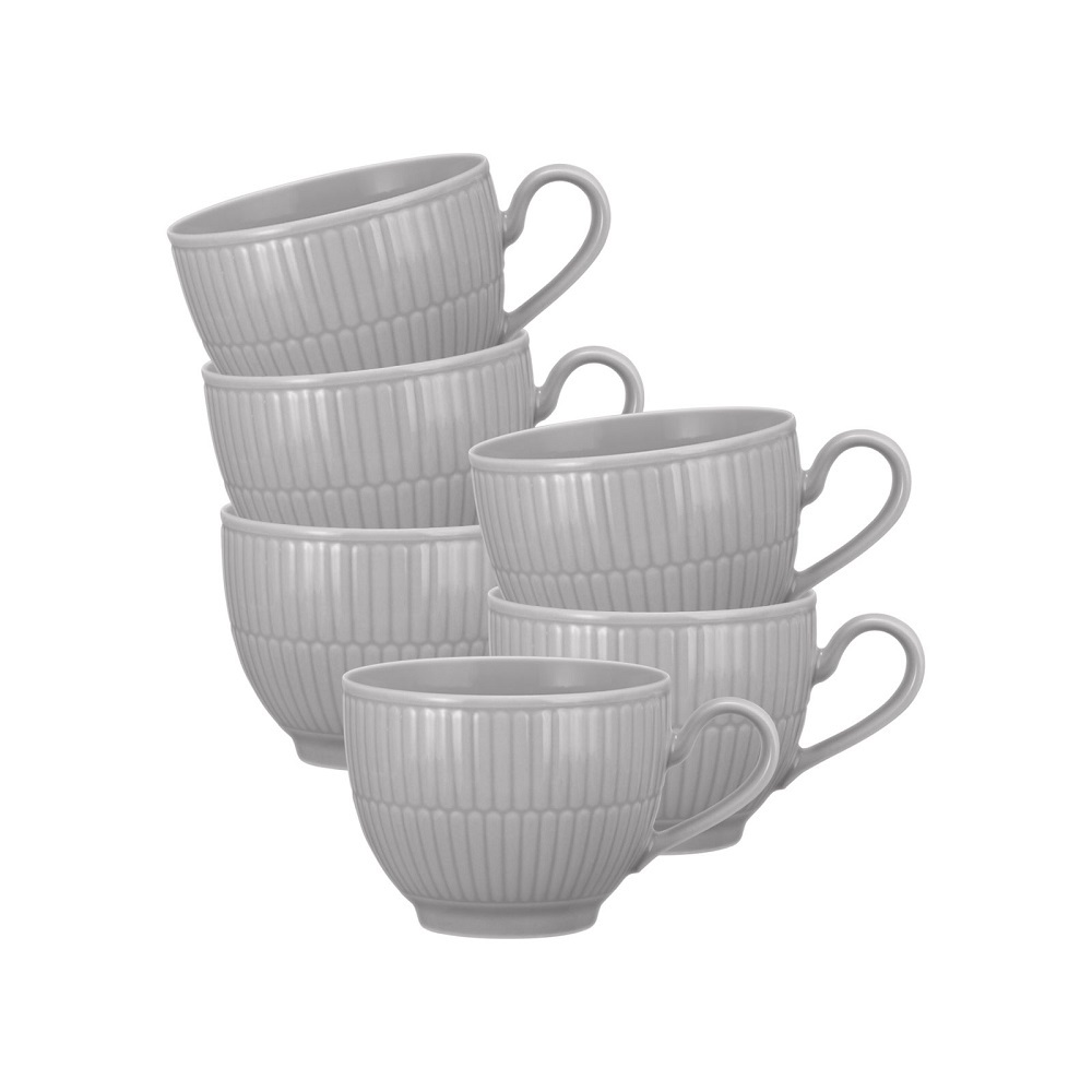Seltmann Weiden Amina silbergrau  Kaffeeobertasse 0,25 l 6er Set