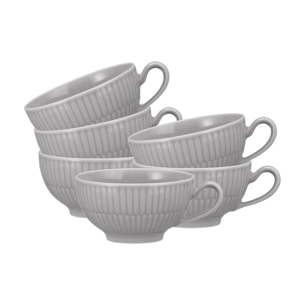 Seltmann Weiden Amina silbergrau  Teeobertasse 0,22 l 6er Set