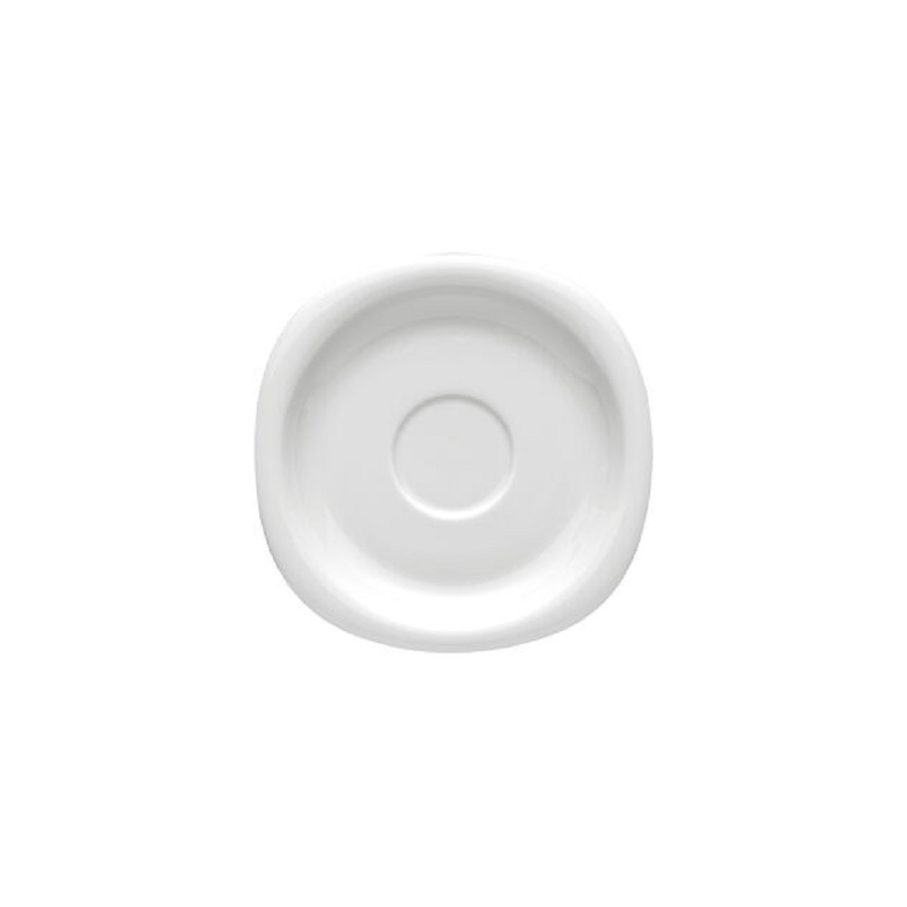 Rosenthal Suomi Weiss Kaffeeuntertasse - Quadratisch - R 16,2 cm
