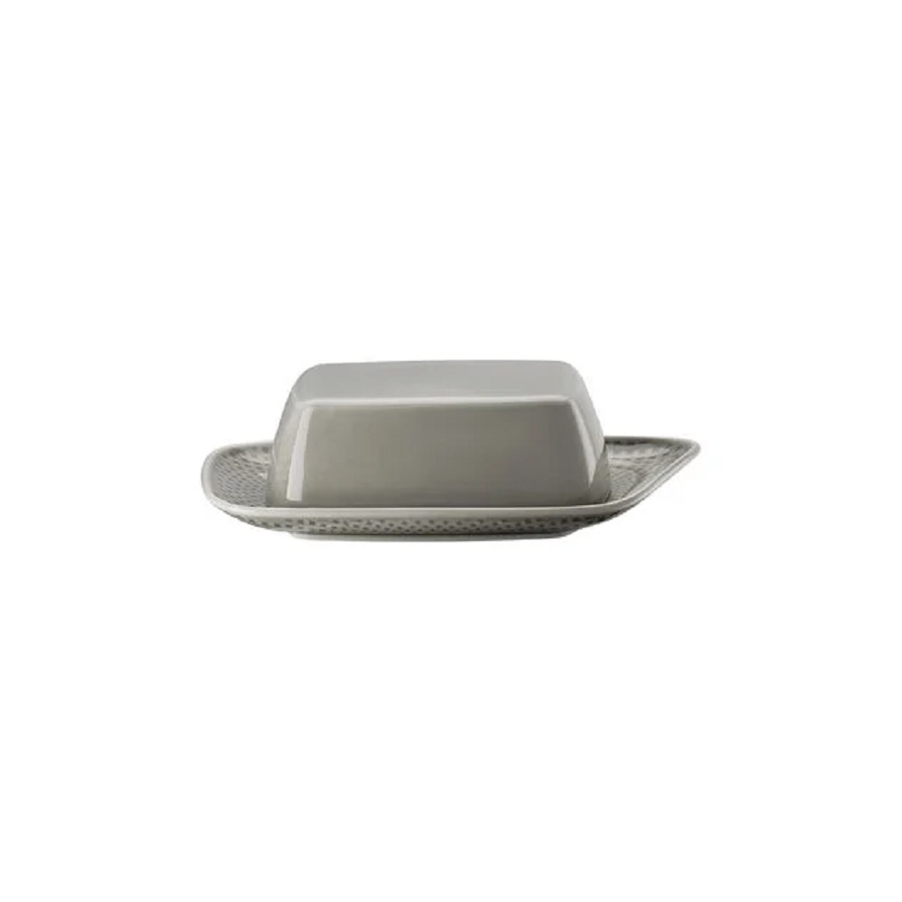 Rosenthal Junto Pearl Grey Butterdose - Rechteckig - R 21,0 cm