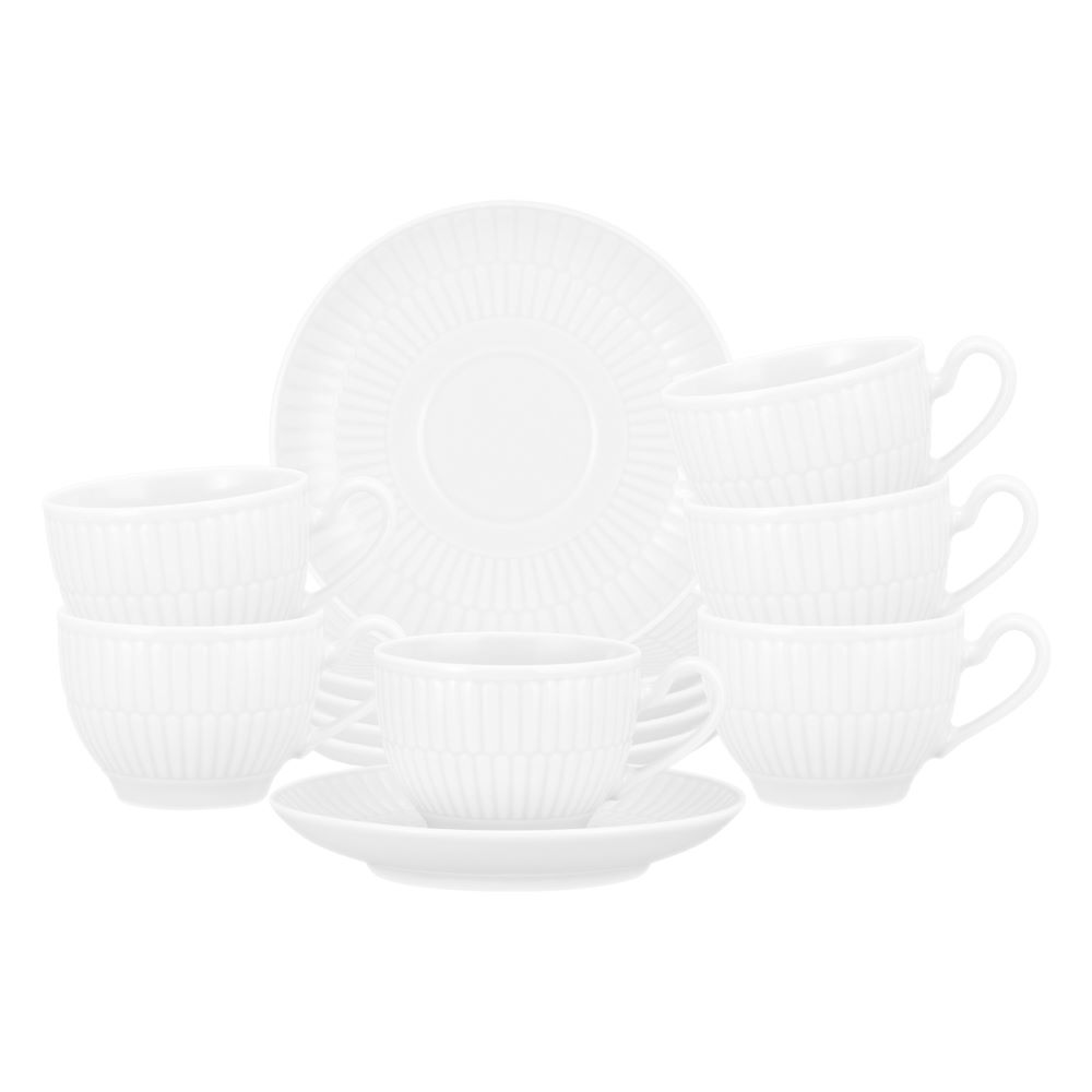 Seltmann Weiden Amina weiß Espressotasse + Untertasse 6er Set