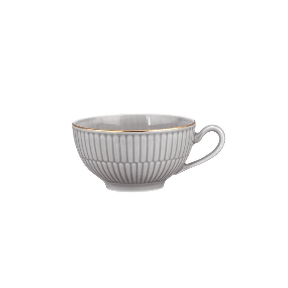 Seltmann Weiden Amina silbergrau/Goldrand Teeobertasse 0,22 l