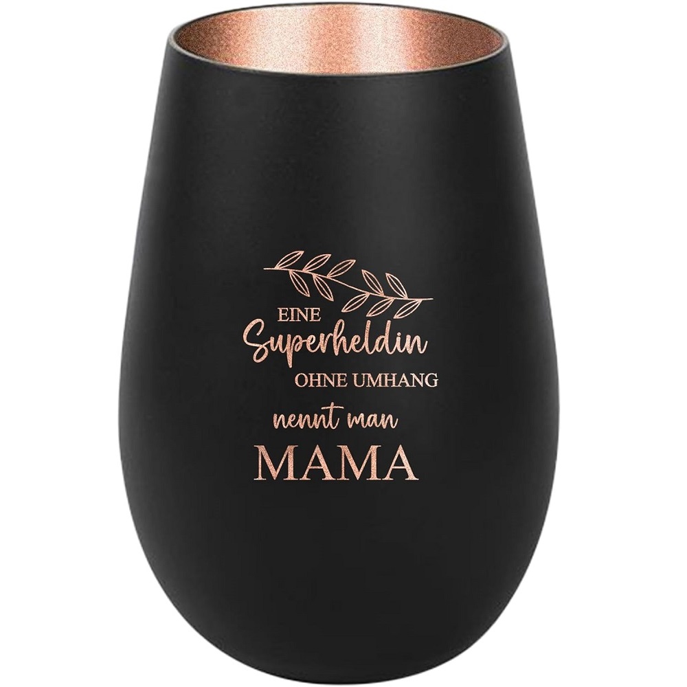 Windlicht Eine Superheldin ohne Anzug nennt man Mama Schwarz Bronze