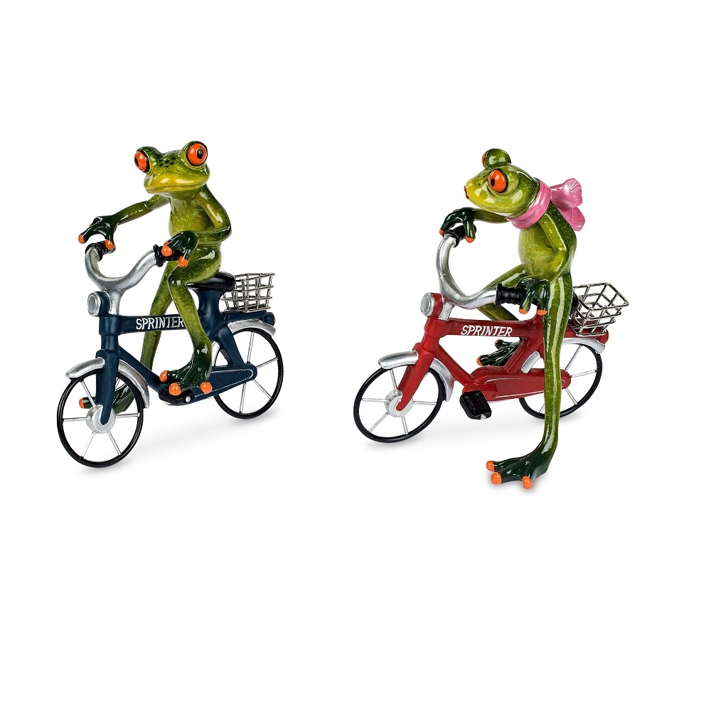Formano Frosch auf Fahrrad Poly