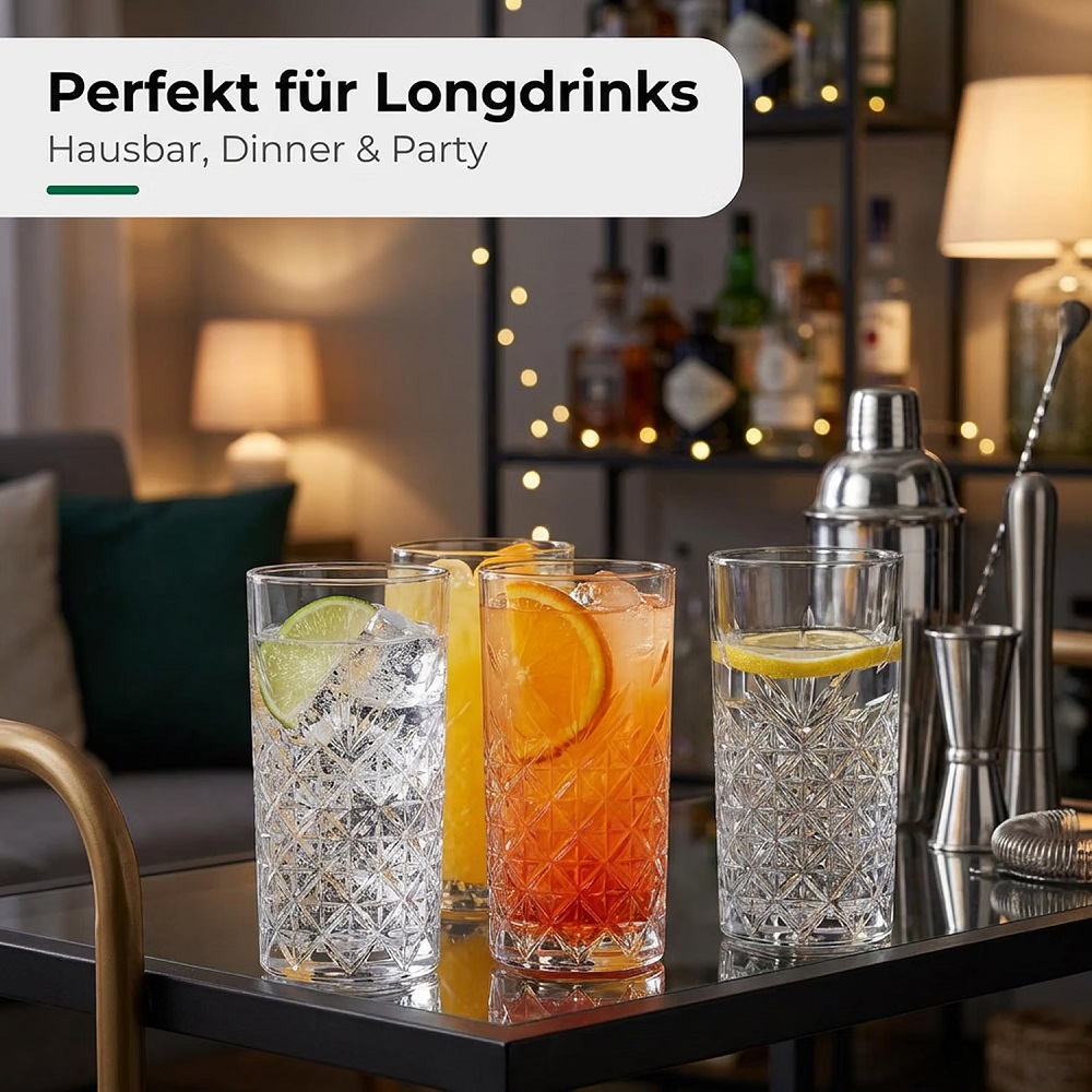 Der-Porzellan-Laden by Pasabahce Timeless Longdrink 295 ml 6er Set