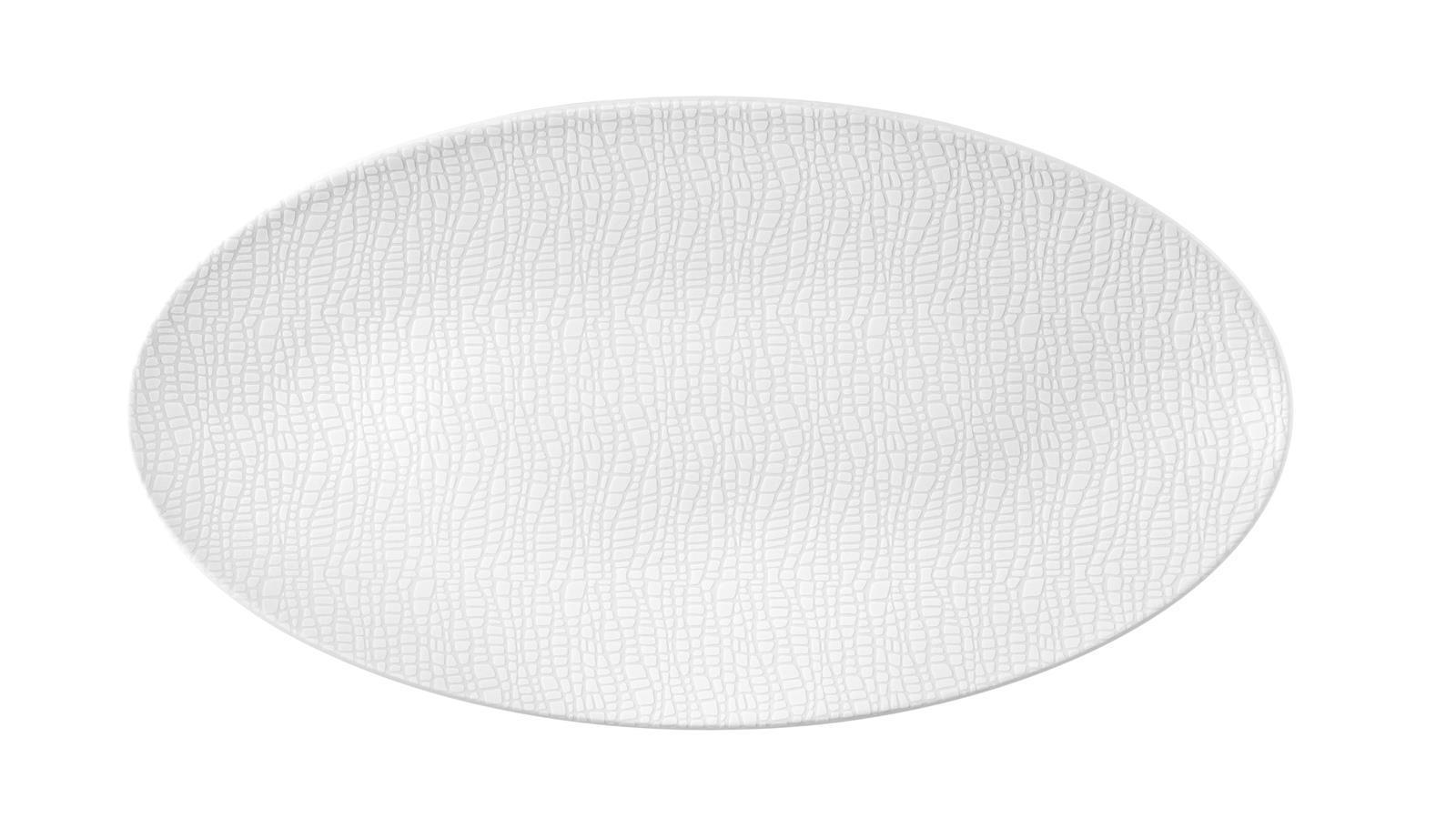 Seltmann Weiden L Fashion luxury white Servierplatte oval 33x18 cm