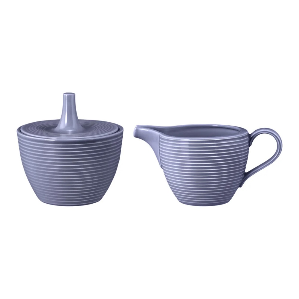 Seltmann Weiden Beat Fliederblau Zuckerdose + Milchkännchen 2tlg. Set