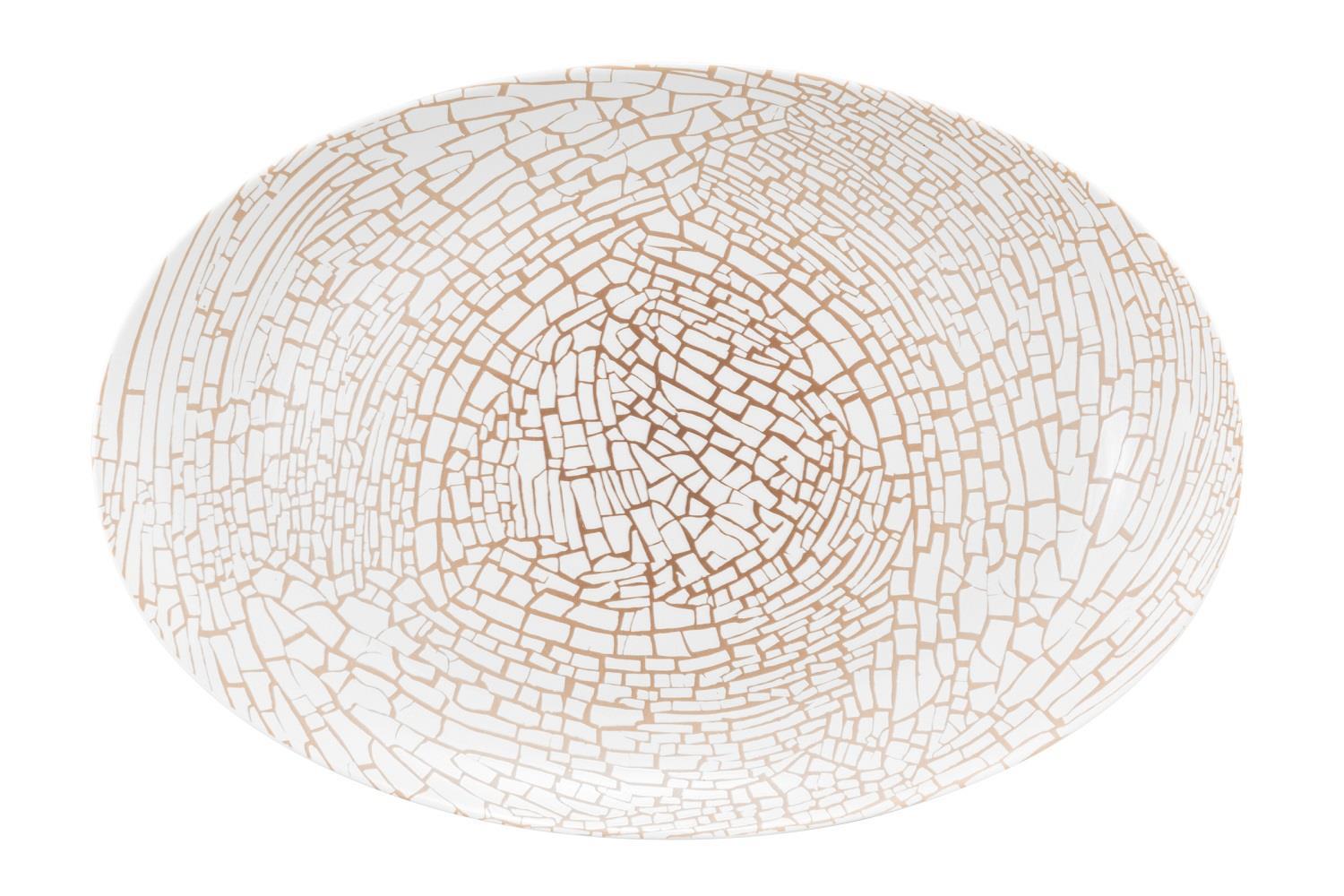 Seltmann Weiden Liberty Krakelee Servierplatte oval 31,5x21cm