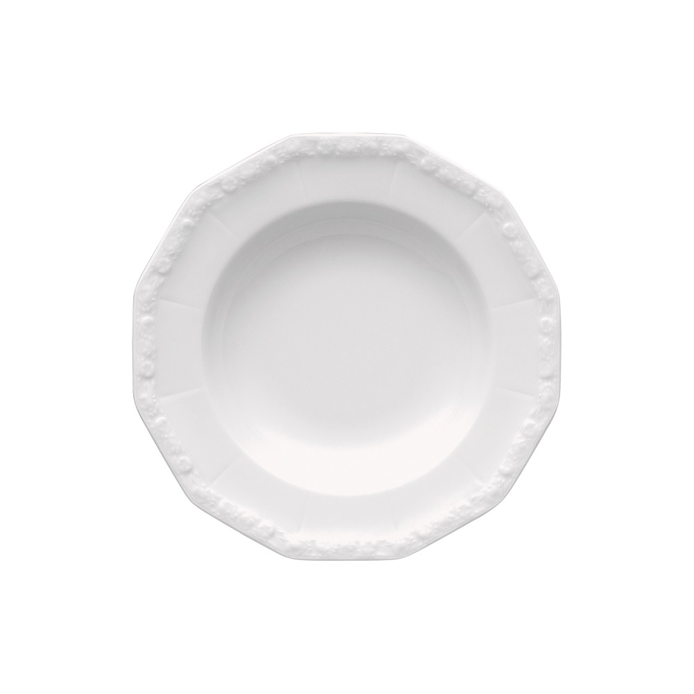 Rosenthal Maria weiß Suppenteller eckig 23 cm