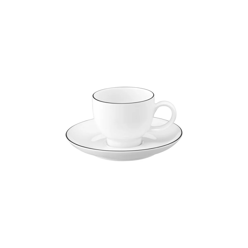 Seltmann Weiden Lido Black Line Espressotasse 0,09 l + Untertasse 2tlg. Set
