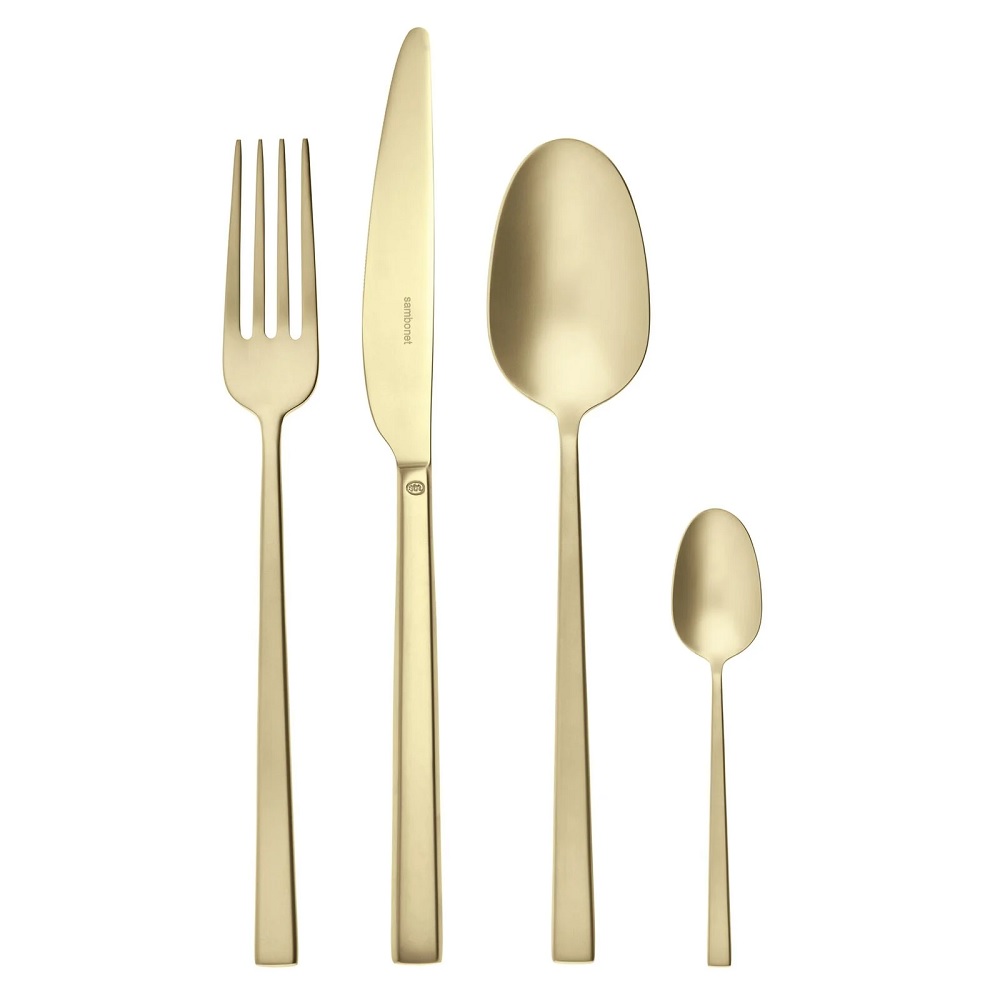 Sambonet Rock Antique PVD Champagne Besteck-Set 24-tlg.