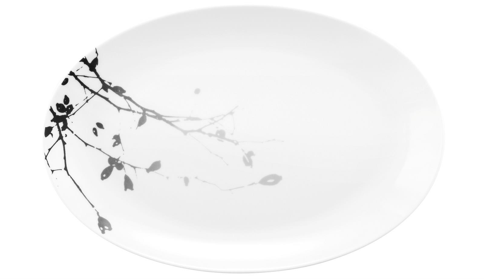 Seltmann Weiden Liberty Dark Rose Hip Servierplatte oval 31,5 x21 cm
