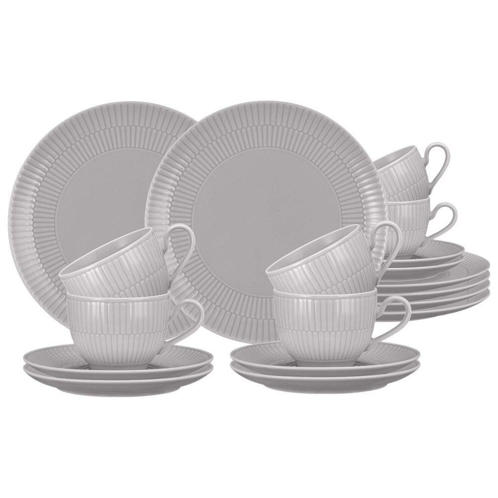 Seltmann Weiden Amina silbergrau Kaffeeservice 18 tlg.