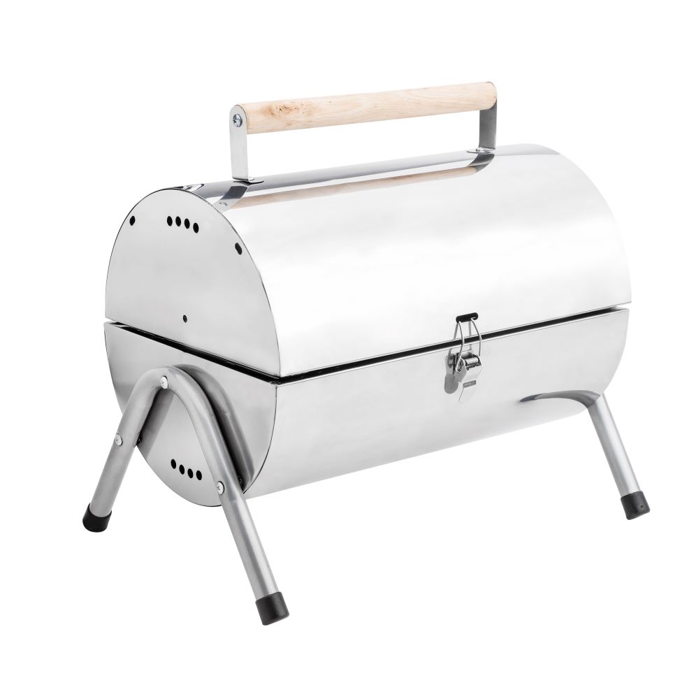 Haushalt International Picknick Grill aus Edelstahl Maße: ca. 42x26,5x37cm