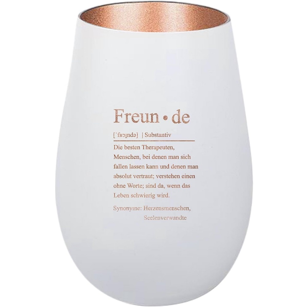 Windlicht Freunde Definition Weiß Bronze
