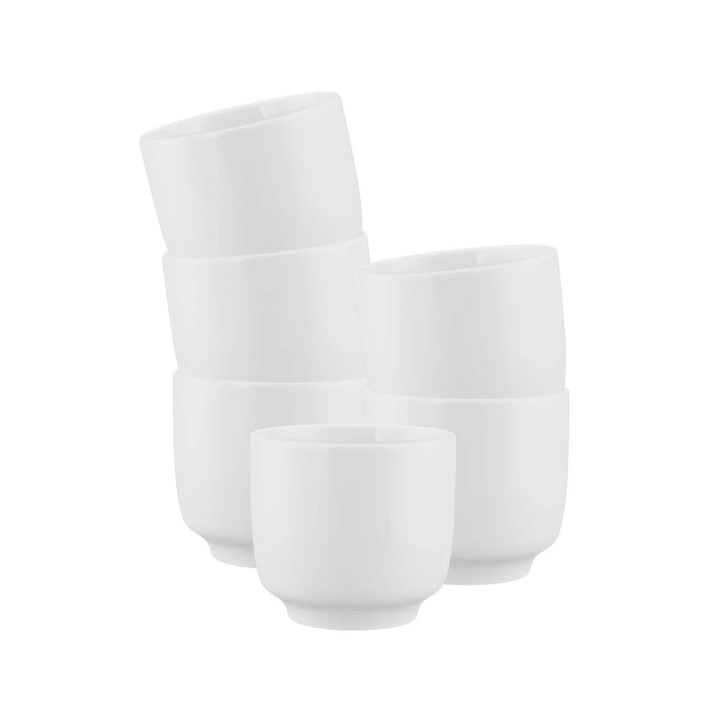 Seltmann Weiden Sento Home weiß Cappuccinoobertasse 0,30 l ohne Henkel 6er Set