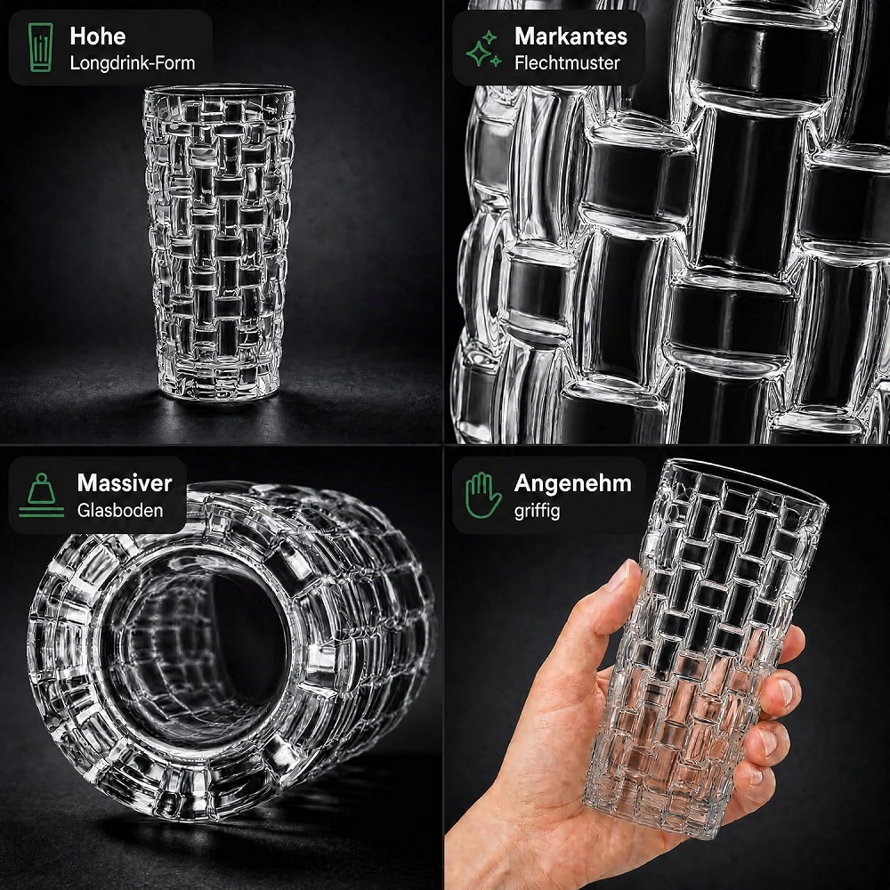 Der-Porzellan-Laden by Nachtmann Bossa Nova Longdrinkglas 4er Set
