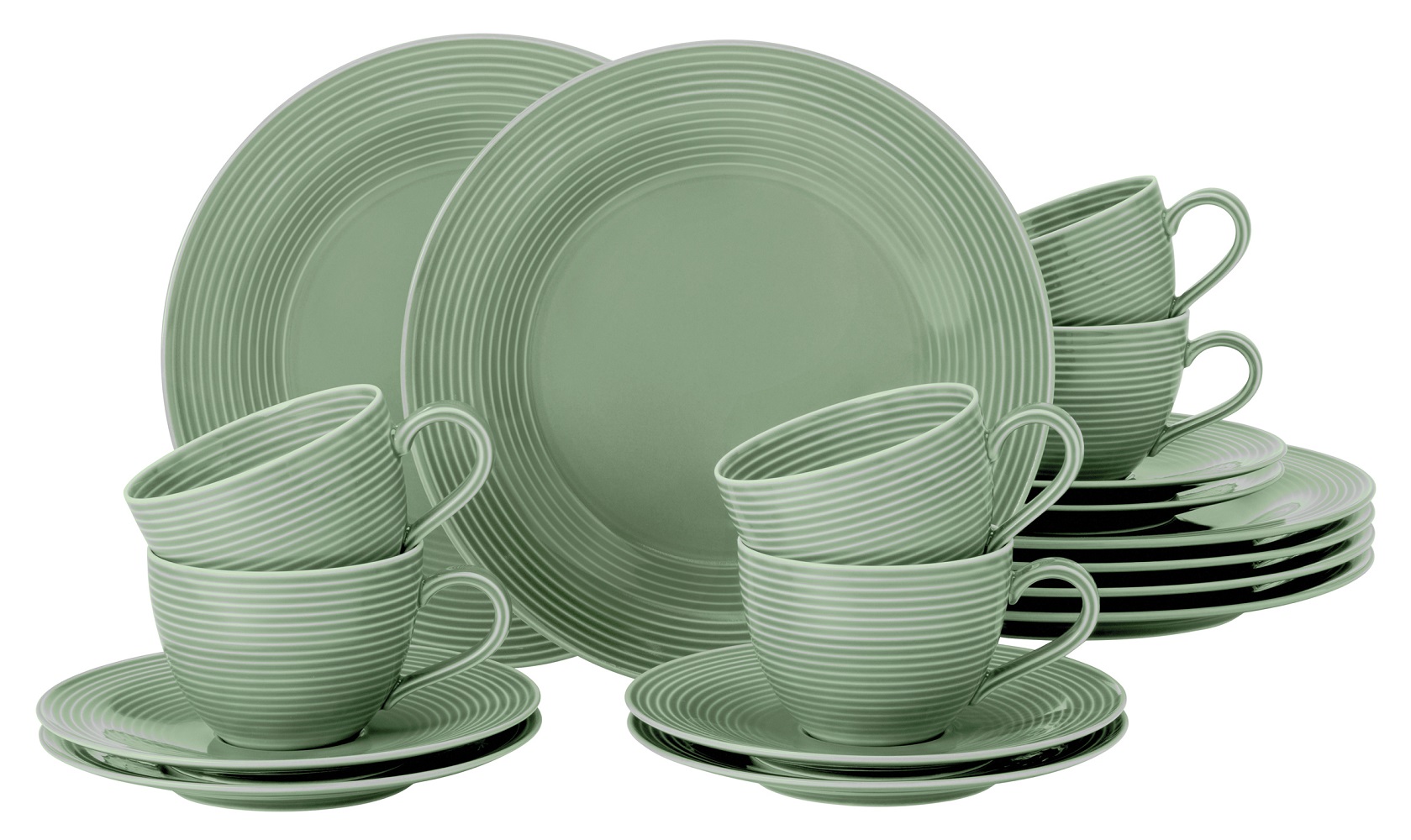 Seltmann Weiden Beat Salbeigrün Kaffeeservice 18-tlg.