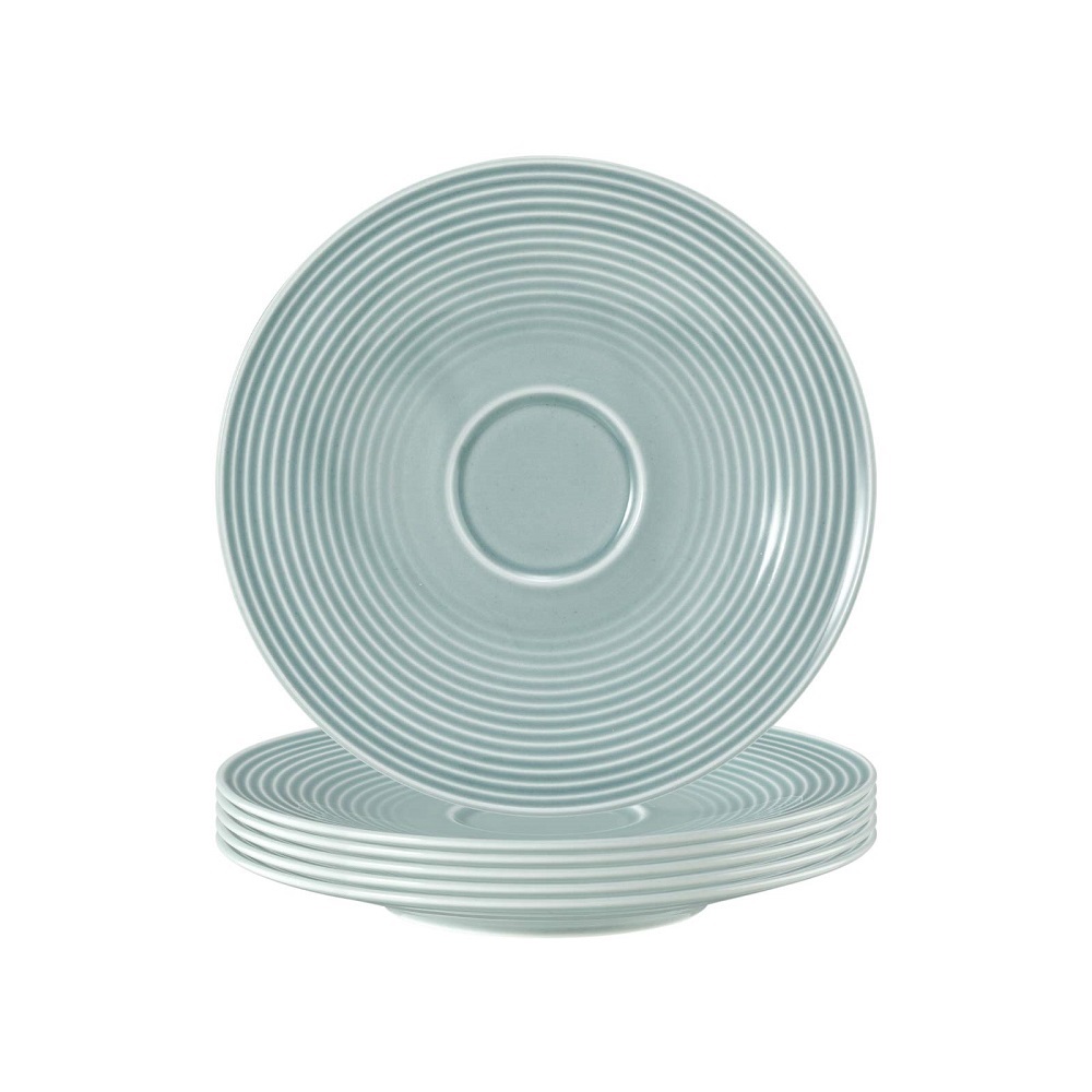 Seltmann Weiden Beat Arktisblau Kombi-Untertasse 16,5 cm 6er Set