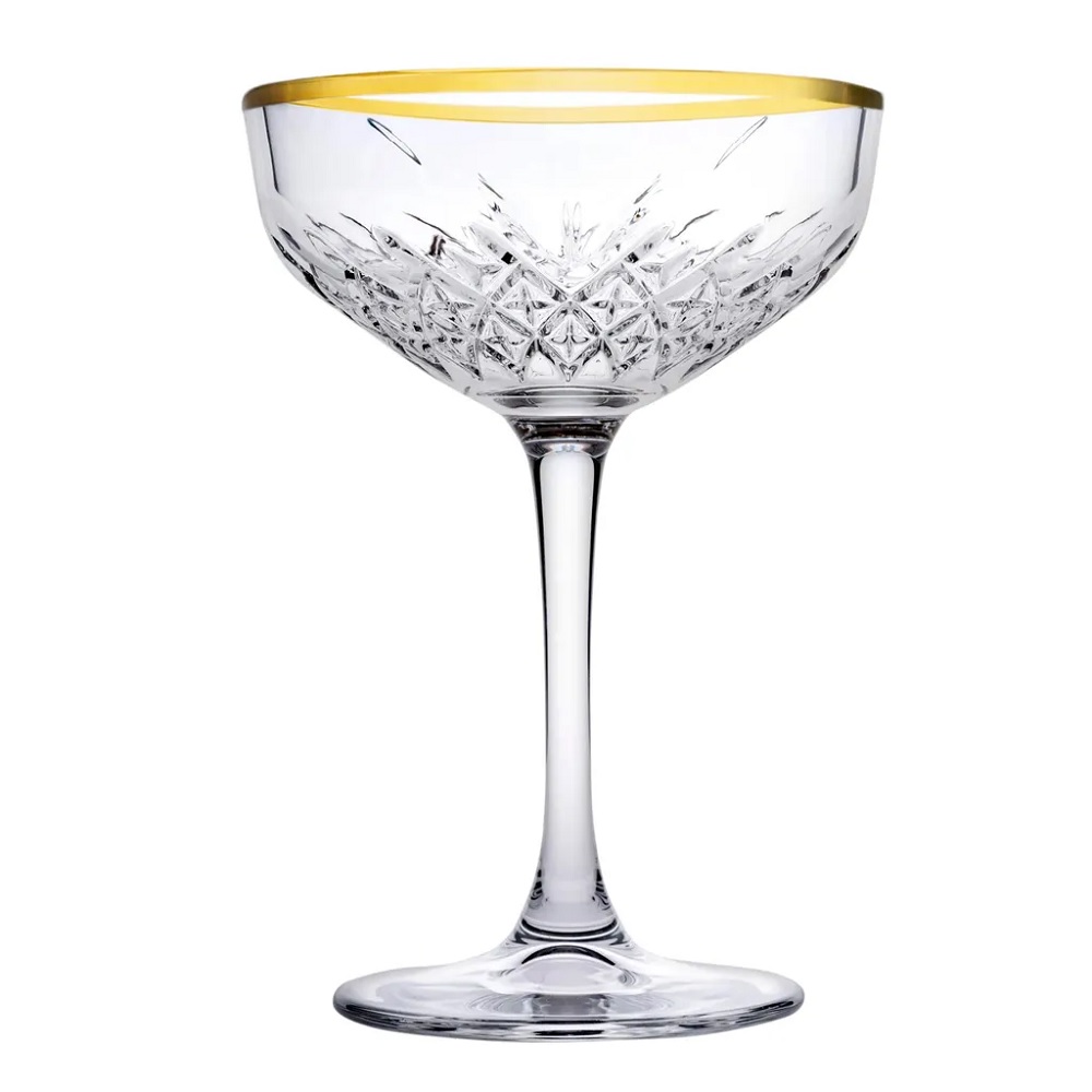 Pasabahce Timeless Golden Touch Sekt/Cocktailschale 4er Set