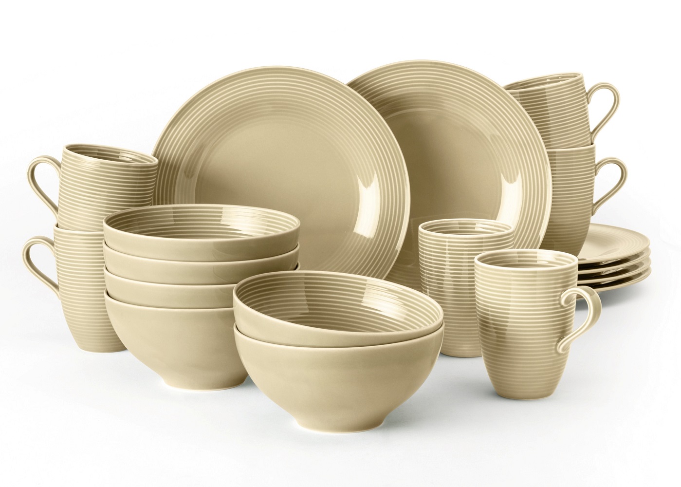 Seltmann Weiden Beat Sandbeige Frühstücksservice 18tlg.