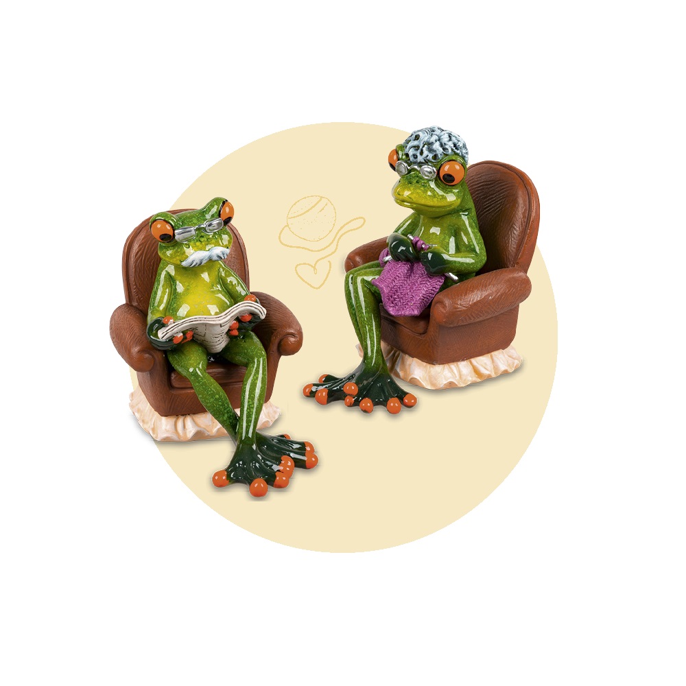 Formano Frosch Oma und Opa im Sessel 2er Set