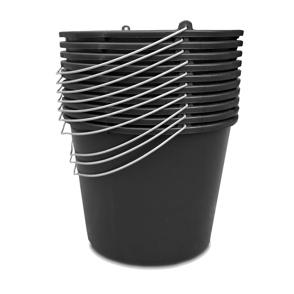 Prosperplast Eimer BUCKET 16 Liter - schwarz 10er Set