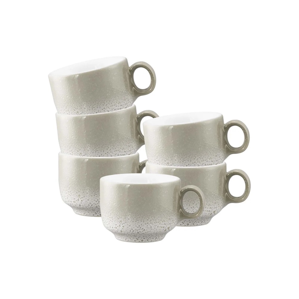 Seltmann Weiden Sento Home Aura cream Espressoobertasse 0,08 l mit Henkel 6er Set