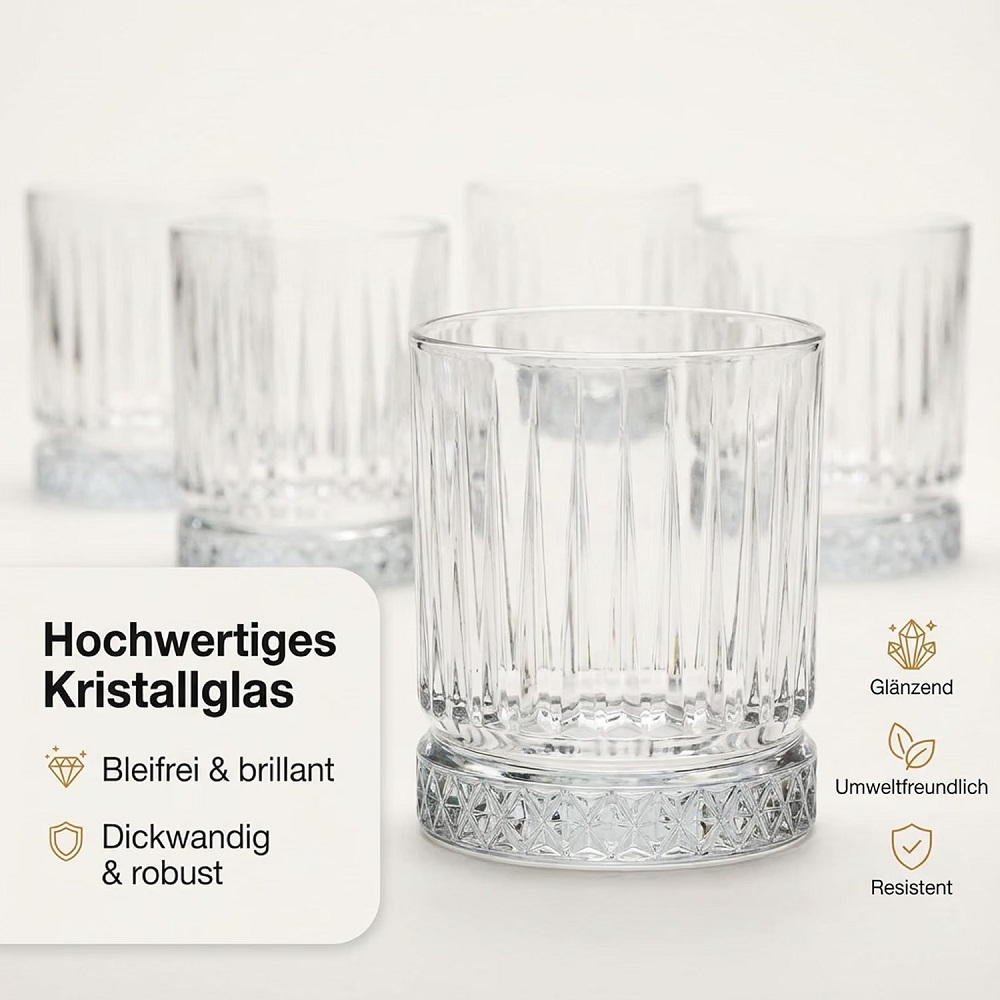Der-Porzellan-Laden by Pasabahce Elysia Whiskyglas 210 ml 4er Set