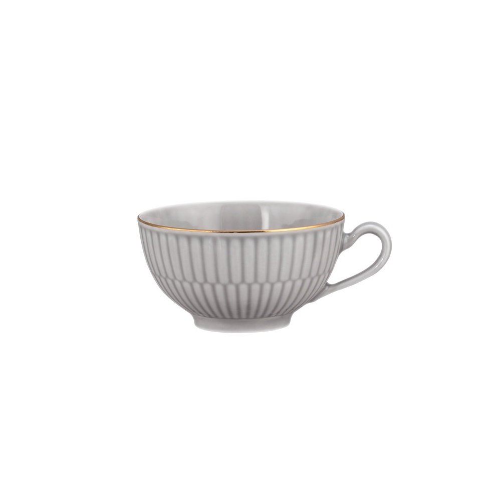 Seltmann Weiden Amina silbergrau/Goldrand Teeobertasse 0,14 l