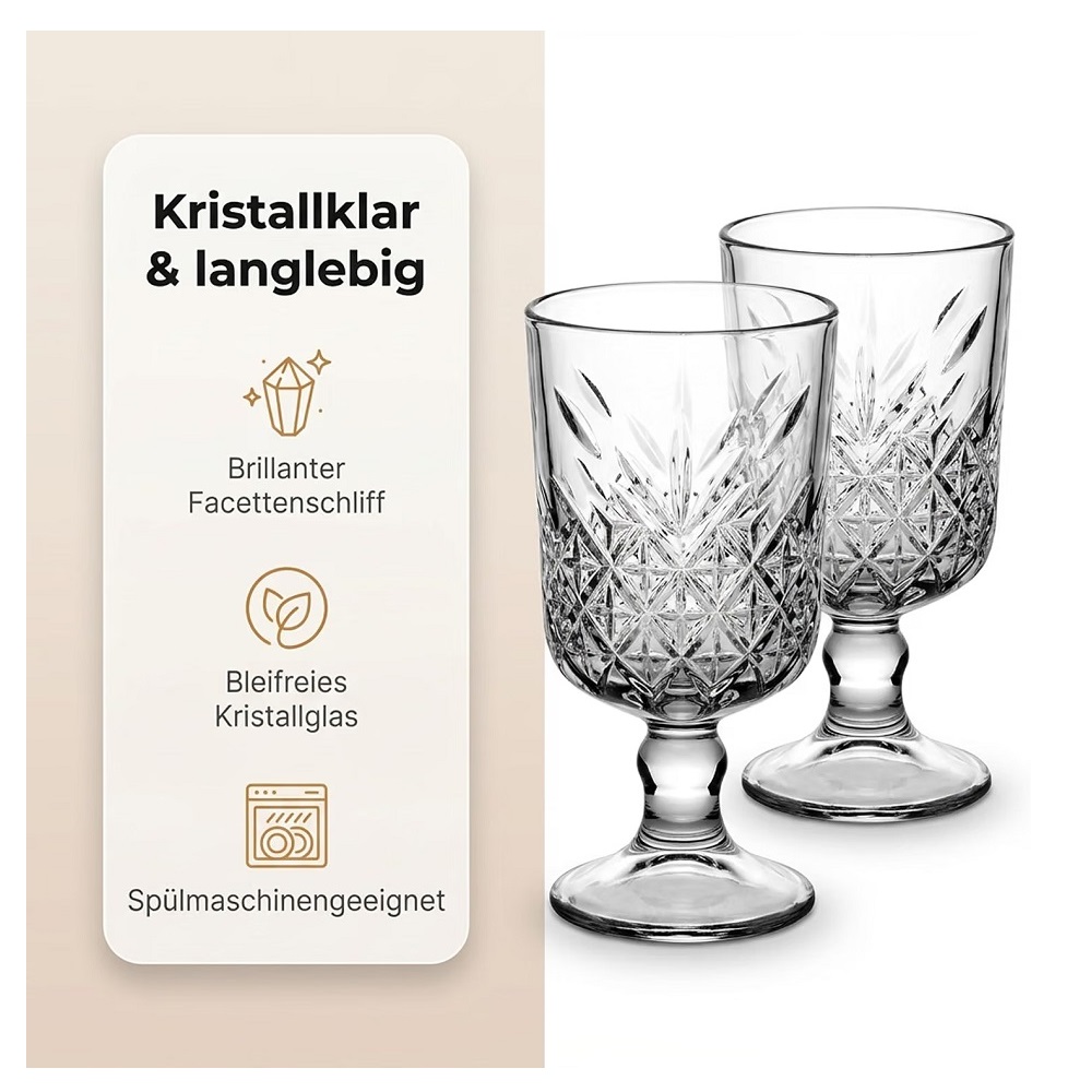 Der-Porzellan-Laden by Pasabahce Timeless Cocktail & Sorbet 330 ml 6er Set