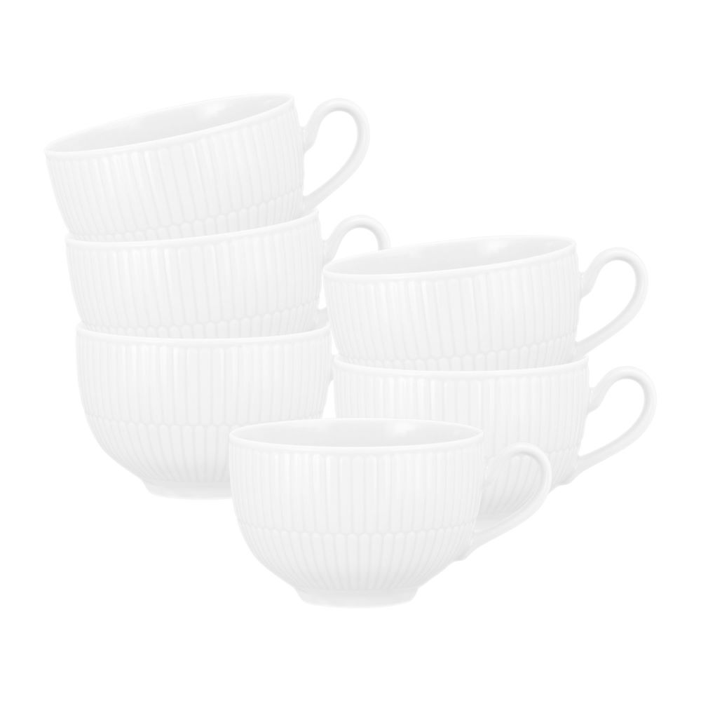 Seltmann Weiden Amina weiß Milchkaffeebertasse 0,35 l 6er Set