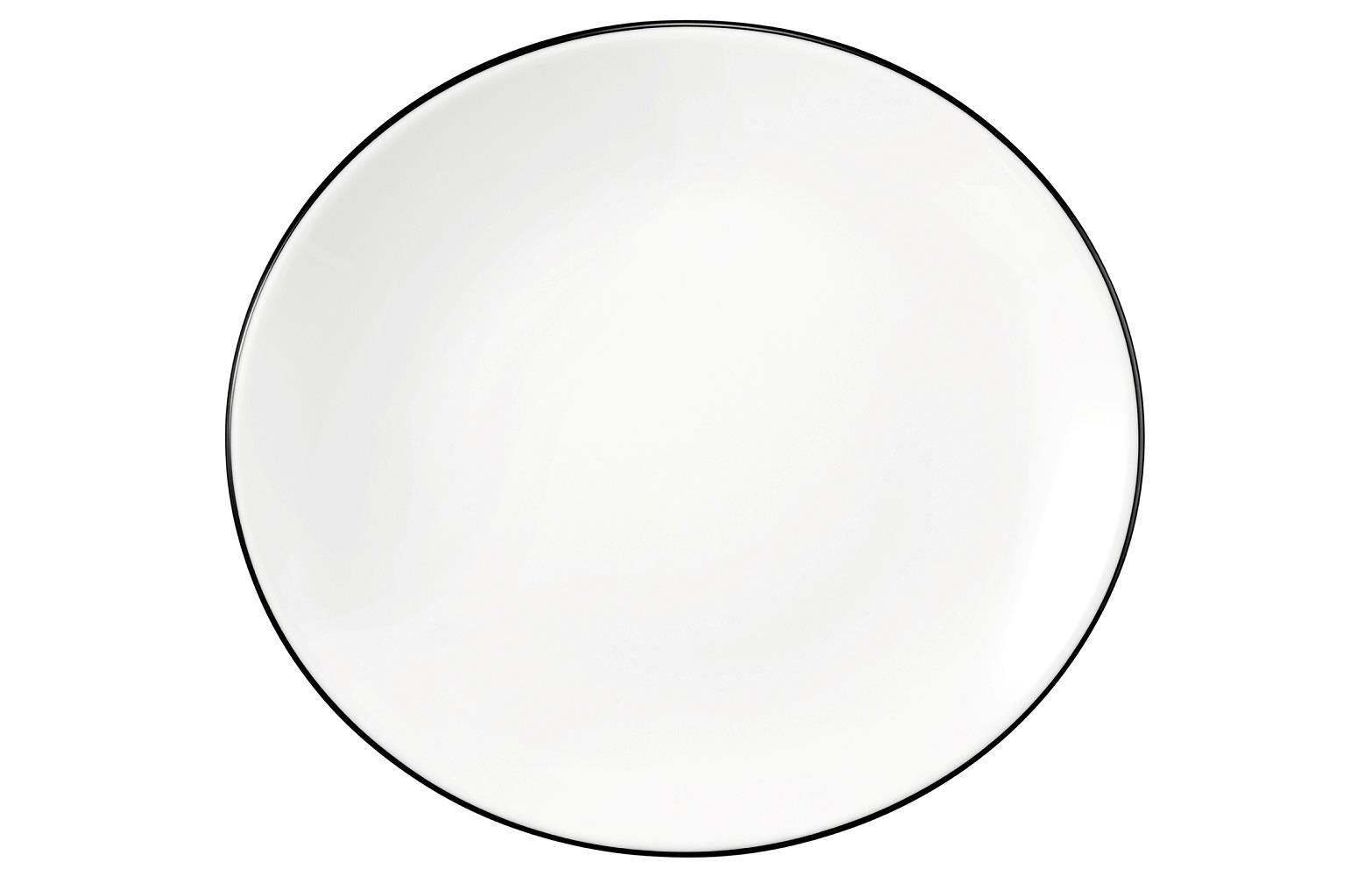 Seltmann Weiden Modern Life "Black Line" Frühstücksteller oval 21 cm