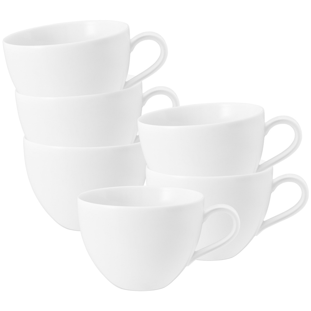 Seltmann Weiden Beat weiß Milchkaffeeobertasse  6er Set