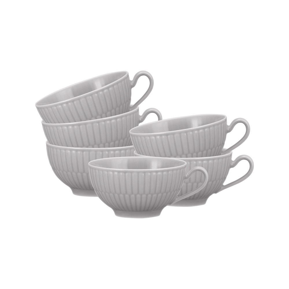 Seltmann Weiden Amina silbergrau  Teeobertasse 0,14 l 6er Set