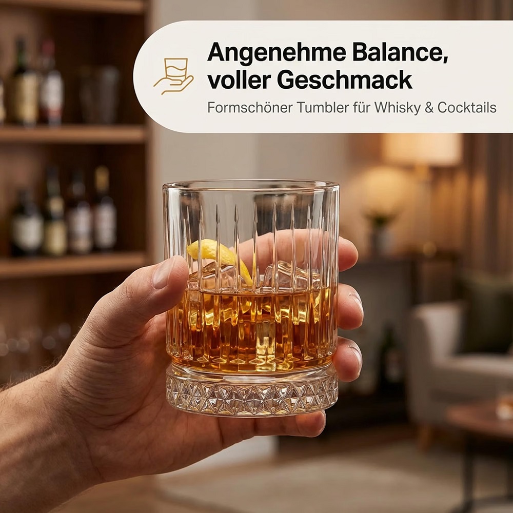 Der-Porzellan-Laden by Pasabahce Elysia Whiskyglas 210 ml 4er Set