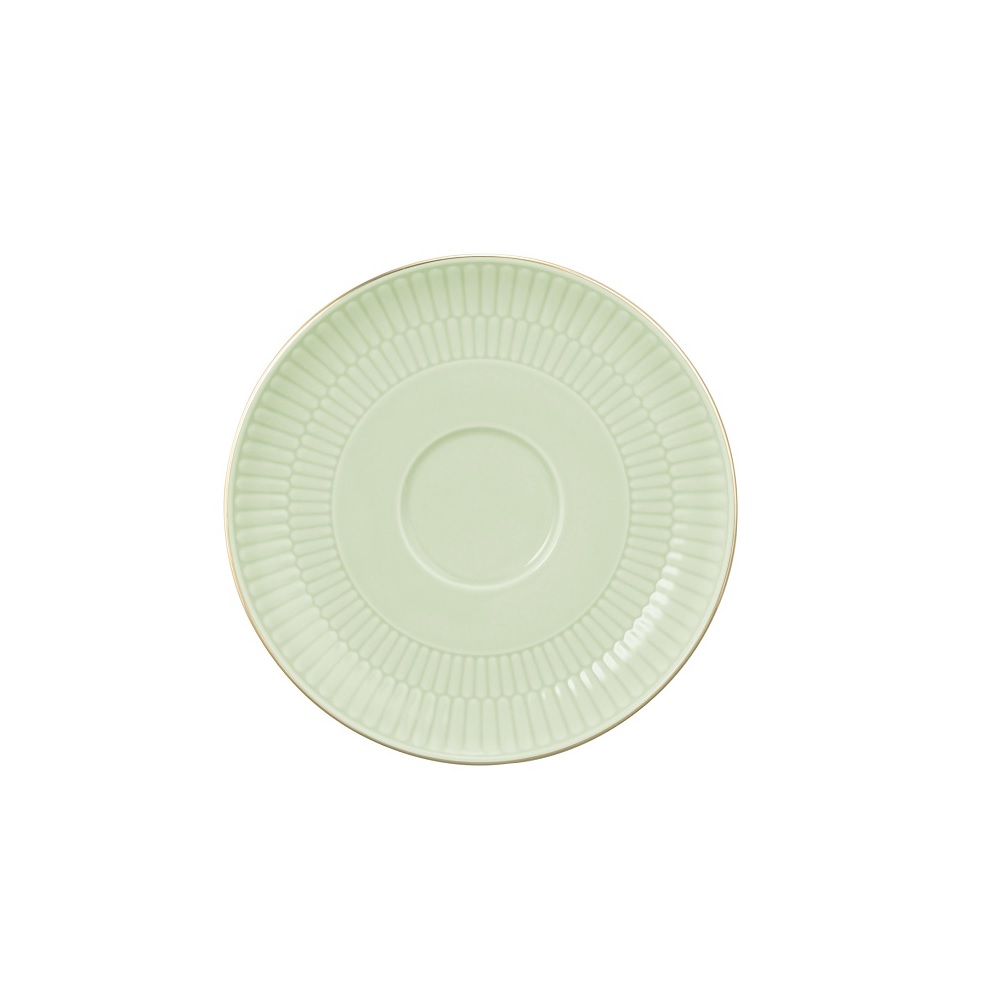 Seltmann Weiden Amina seladon/Goldrand Kombi-Untertasse groß 16 cm