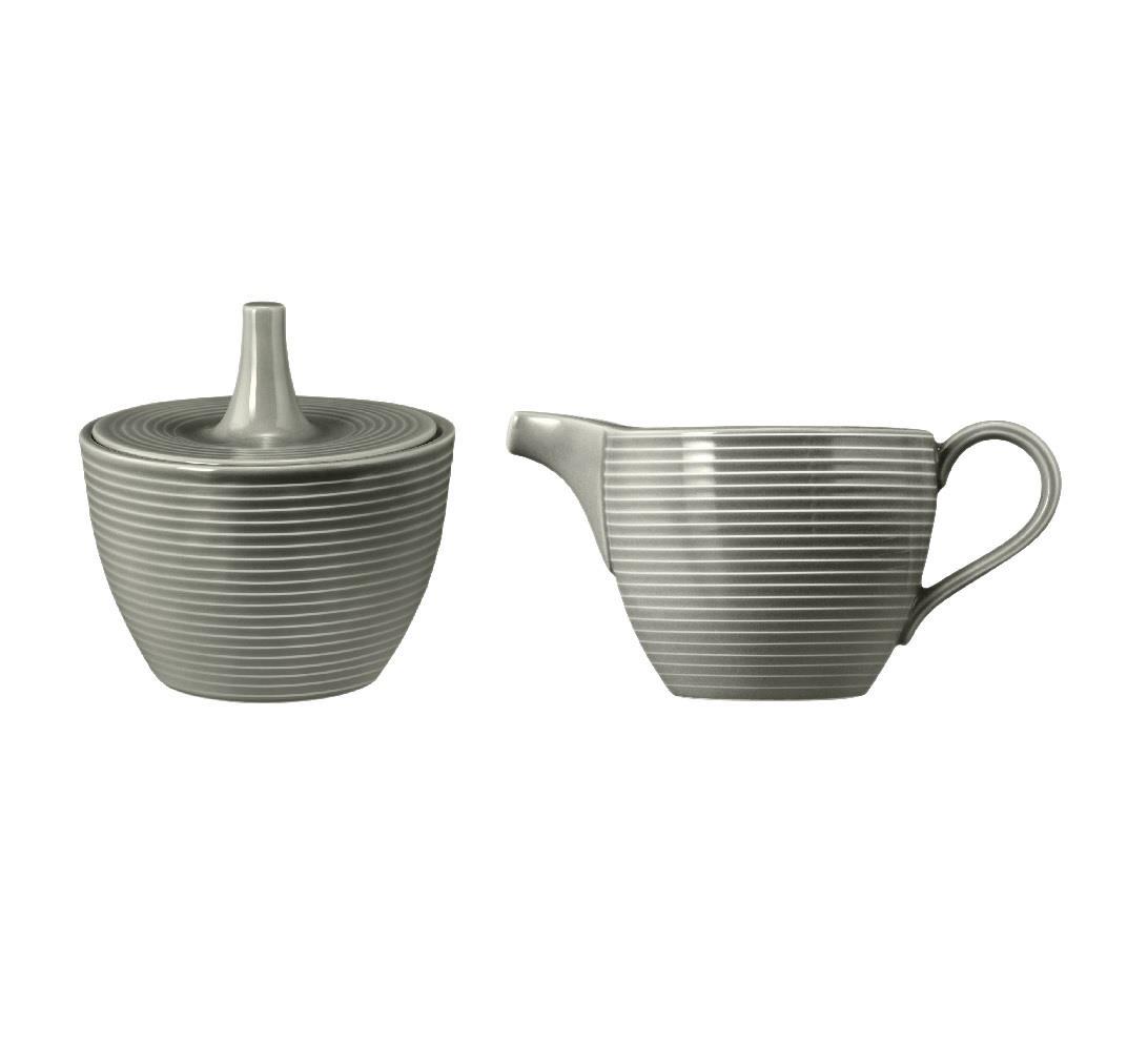 Seltmann Weiden Beat Perlgrau Zuckerdose + Milchkännchen 2 tlg. Set