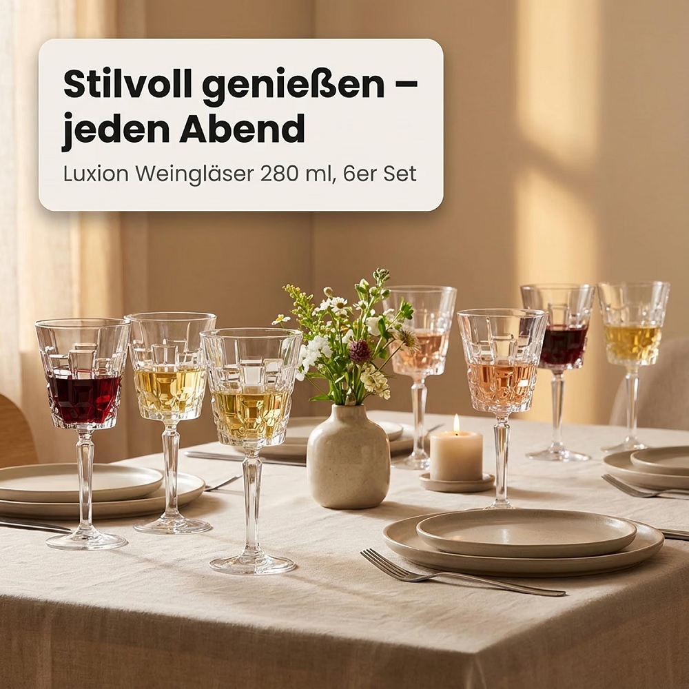 Der-Porzellan-Laden by RCR Etna Goblet 2 Weingläser 280 ml 6er Set